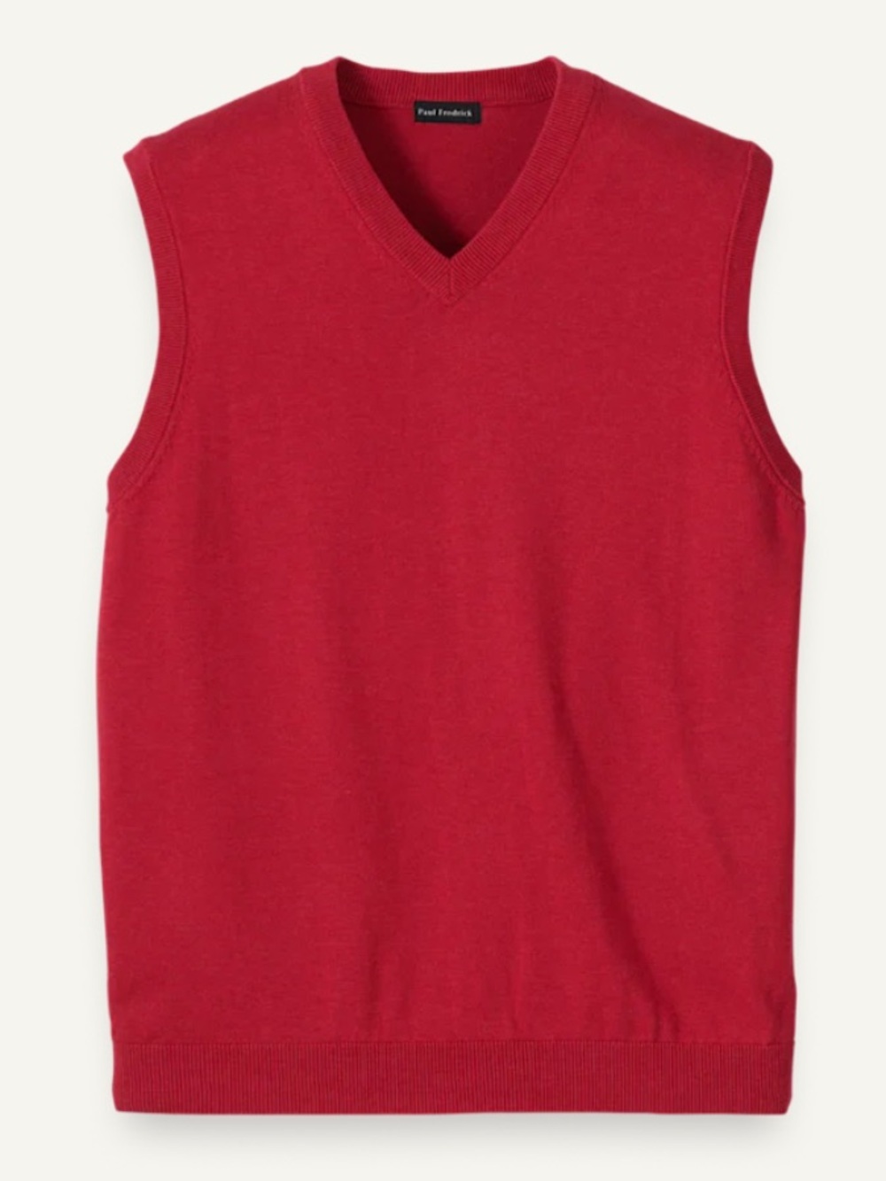 Paul Fredrick Red Men's Sweater Vest Never Worn!